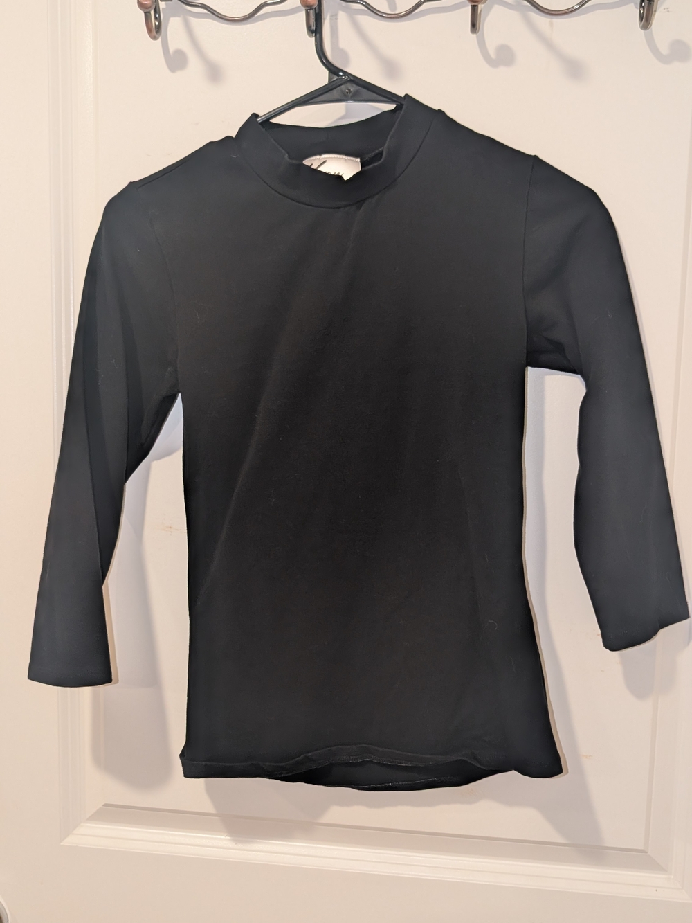 Vixen by Micheline Pitt Black Long Sleeve Mock Neck Top